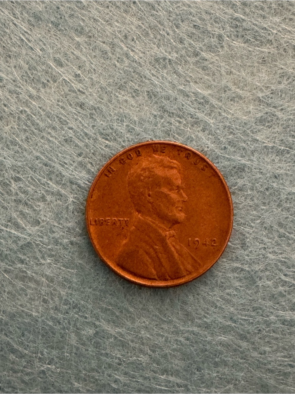 1942 Copper Lincoln Penny Decorative Accent - Copper Color